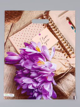 Цена за 25 шт. Пакет Крокусы, полиэтиленовый с вырубной ручкой, 37?46 см, 30 мкм