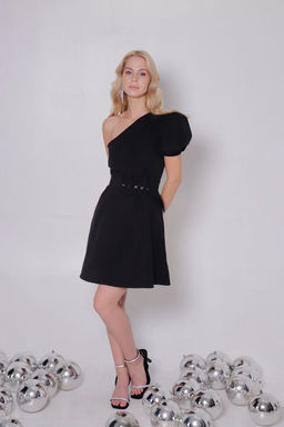 Платье чёрное асимметричное - Martichelli фото 2