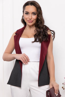 Жилет Эффектное появление (грей/бордо) Б6093 - Lt collection фото 4
