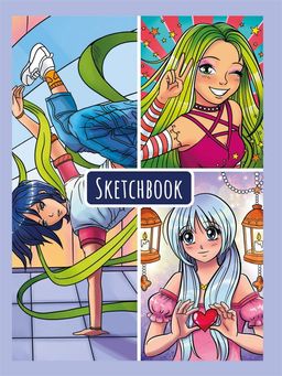Скетчбук А5 80л., тв.обл. "Аниме" (77512-0, Проф-Пресс)
