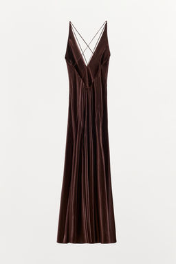 VESTIDO LARGO SATINADO VOLUMEN / GRANATE - Zara фото 10