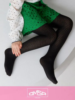 OMSA kids Collant 12A02-1 с ажур рис без пятки - rosa  фото 20