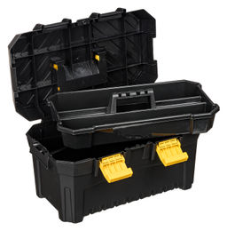 Ящик для инструментов "Saturn" 16,5", 420х250х230мм со вставкой (черный) 221402130/01