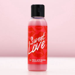 Пена для ванны Sweet love, 100 мл, аромат розового шоколада, Чистое счастье