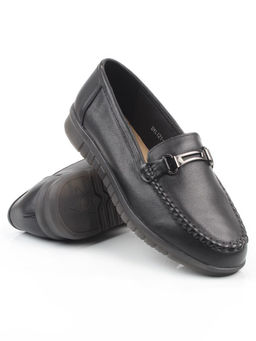 06-DYL121-1 BLACK Туфли женские (натуральная кожа)