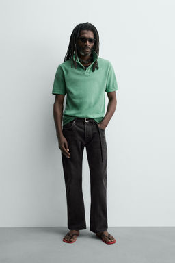 POLO PIQU? LAVADO AARON LEVINE X ZARA / Negro