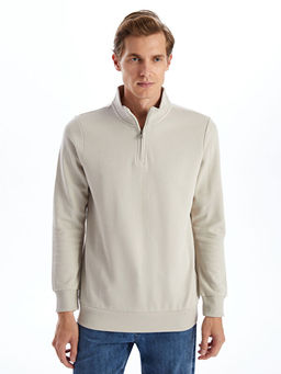Dik Yaka Erkek Sweatshirt