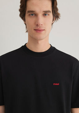 Mavi Logo Bask?l? Siyah Basic Tisort фото 6