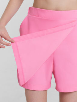 Шорты-юбка для девочек розовые - Mark formelle фото 6