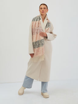 В составе шерсть. Большой теплый двусторонний палантин - Tantino фото 3