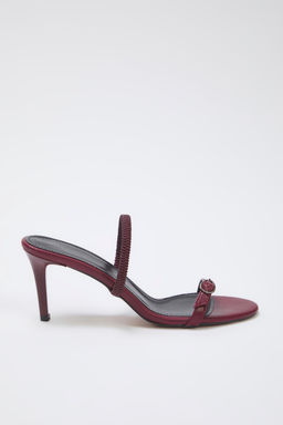 Trendyol Shoes Siyah Toka Detayl? Cift Kullan?ml? Ince Topuklu Badem Burun Kad?n Topuklu Sandalet TAKSS25TO00010 - Trendyolmilla фото 8