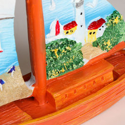 Сувенирная модель корабля «Парусник морской», фигурка полистоун, 10×11 см