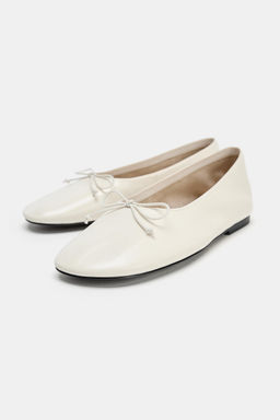 BAILARINA PIEL LAZO LIMITED EDITION / Blanco Crudo - Zara фото 2