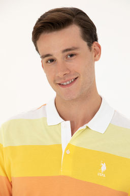 U. S. Polo Assn Мужская оранжевая футболка с воротником-поло - U.s. polo assn фото 16