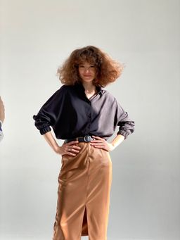 10846 Рубашка базовая чёрная - Martichelli фото 5