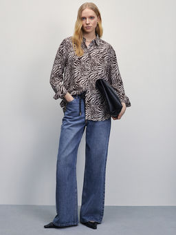 Блузка прямого кроя из фактурной ткани / Zarina  фото 2