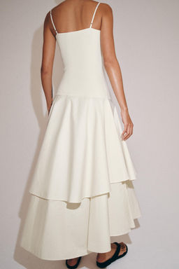 VESTIDO COMBINADO VOLANTES / Crudo - Zara фото 3