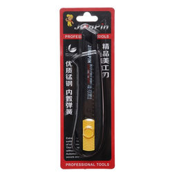 Нож канцелярский 18 мм, чёрный + чёрное лезвие 1 штука - Simaland фото 5