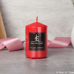 Свеча столбик красная 5х7,5 см / SS6 /уп 108/ - Галеонтрейд фото 4