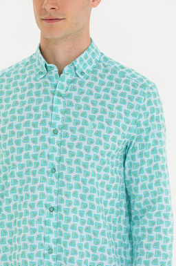 U. S. Polo Assn Мужская мятная рубашка с длинным рукавом - U.s. polo assn фото 16