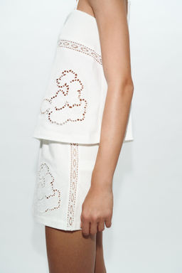 SHORTS BORDADOS / Blanco - Zara фото 3