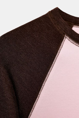 CAMISETA RANGL?N CONTRASTE / Khaki - Zara фото 7