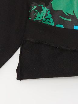 Marvel Bask?l? Uzun Kollu Erkek ?ocuk Hoodie - Waikiki фото 2