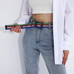 Ремень женский, ширина 4,2 см, пряжка металл, цвет разноцветный - Simaland фото 3