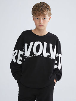 Bisiklet Yaka Bask?l? Erkek ?ocuk E?ofman Tak?m