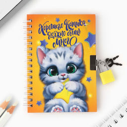 Блокнот на замочке Хорошего котика должно быть много, 50 листов.