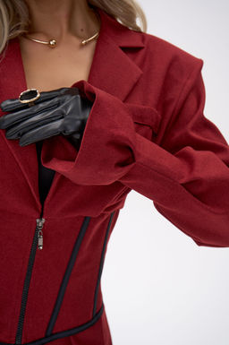 Пиджак  корсет Джуди (бордовый) - Эльза фото 7