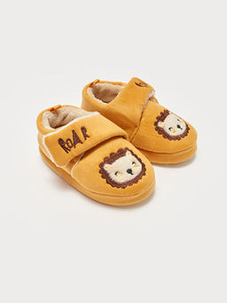 Nak?? Detayl? Erkek Bebek Ev Ayakkab?s?