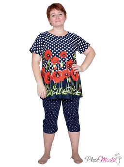 Брюки укороченные (бриджи) Модель №109 размеры 50-72 - Plusmoda фото 2