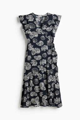 Vestido cruzado estampado