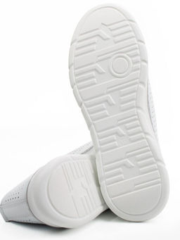 03-YE547-1 WHITE Полуботинки летние спортивные женские (натуральная кожа)