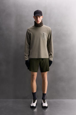 WAFFLE-KNIT POCKET T-SHIRT