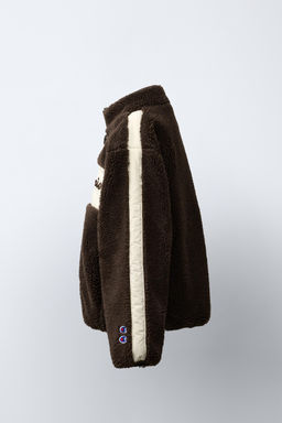 CHAMPION ® X ZARA FAUX SHEARLING FLEECE JACKET фото 3