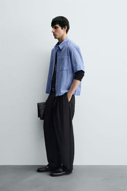 BOXY FIT CHECK SHIRT - Zara фото 4