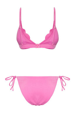TRENDYOLMILLA Pembe Ucgen Cicek Aplikeli Regular Bikini Tak?m? TBESS25BT00046  фото 6
