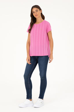 U. S. Polo Assn / Женская фиолетовая футболка - U.s. polo assn фото 4