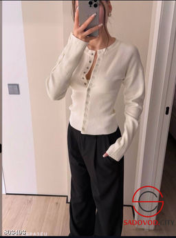 лонгслив на кнопках из плотного вязаного трикотажа - Bruno фото 19