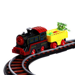 Железная дорога Останови крушение, 2 поезда, ж/д стрелка, работает от батареек, свет и звук - Simaland фото 2