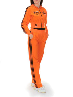 2327 ORANGE/BLACK Костюм спортивный тройка женский (100% полиэстер )