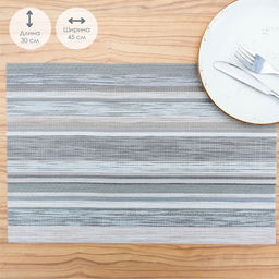 Цена за 12 шт. Салфетка сервировочная на стол Дождь, 4530 см, цвет бежевый - Simaland фото 2