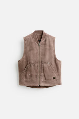 ZIP-UP WASHED GILET - Zara фото 7