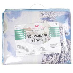 Покрывало стеганое Верность 240х215см, спальное место 160см, бязь набивная Комфорт 121г/м2, хлопок 100%, многоигольная стежка, наполнитель синтепон 70гр, подкладка бязь отбеленная 121г/м2, Домашняя мода (Россия)  фото 4