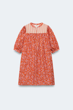 2-14 A?OS/ VESTIDO KAFT?N FLORES LIMITED EDITION / Naranja - Zara фото 4