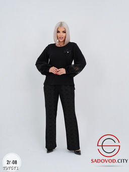 костюм из ткани неопрен и гипюр кружево - Bruno фото 2