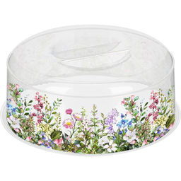 Крышка для СВЧ Bergamo D250 с декором Цветущий луг (бесцветный) 223112001/00 - Мхт фото 2