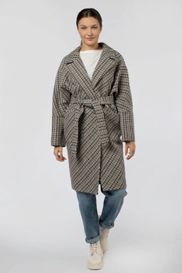 Пальто женское демисезонное (пояс) - El podio фото 2